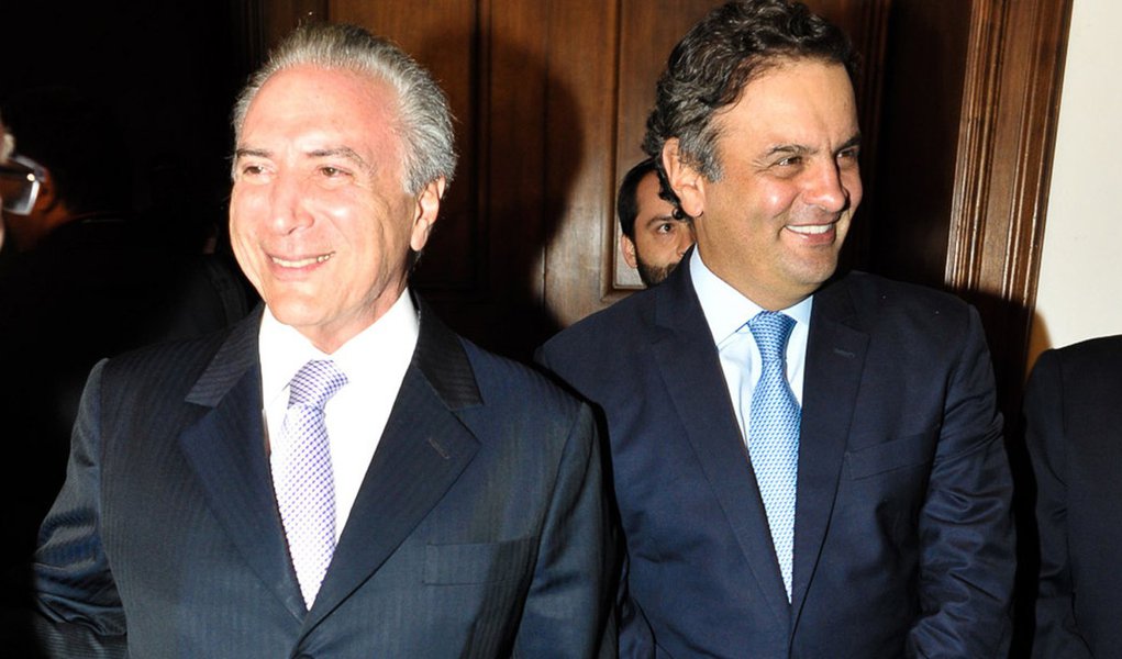 Michel Temer e Aécio Neves (Foto: Pedro Maciel) Michel Temer e Aécio Neves