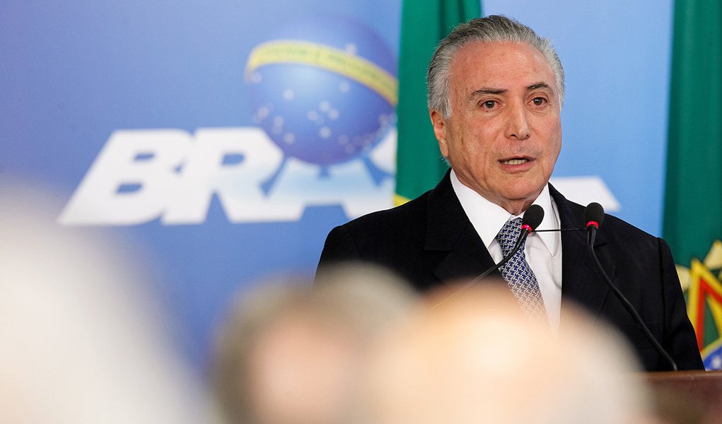 Brasília - DF, 08/06/2016. Presidente Interino Michel Temer durante encontro com Líderes Empresariais. Foto: Beto Barata/PR (Foto: Geniberto Paiva Campos) Brasília - DF, 08/06/2016. Presidente Interino Michel Temer durante encontro com Líderes Empresariais. Foto: Beto Barata/PR