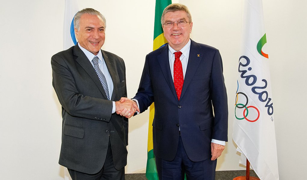Rio de Janeiro - RJ, 14/06/2016. Presidente em Exercício Michel Temer durante audiência concedida à Thomas Bach, presidente do Comitê Olímpico Internacional - COI. Foto: Beto Barata/PR (Foto: Chico Vigilante) Rio de Janeiro - RJ, 14/06/2016. Presidente em Exercício Michel Temer durante audiência concedida à Thomas Bach, presidente do Comitê Olímpico Internacional - COI. Foto: Beto Barata/PR