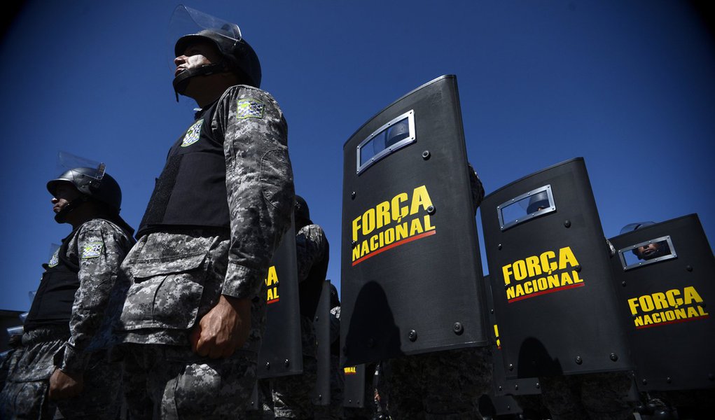 A Secretaria Nacional de Segurança realiza a formatura de 600 integrantes da Força Nacional. A solenidade marca a apresentação de parte do efetivo que irá atuar na Copa do Mundo (Fábio Rodrigues Pozzebom/Agência Brasil) (Foto: Valter Lima) A Secretaria Nacional de Segurança realiza a formatura de 600 integrantes da Força Nacional. A solenidade marca a apresentação de parte do efetivo que irá atuar na Copa do Mundo (Fábio Rodrigues Pozzebom/Agência Brasil)