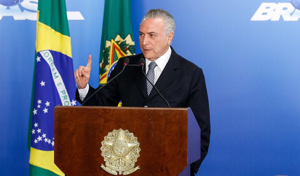 Brasília - DF, 08/06/2016. Presidente Interino Michel Temer durante encontro com Líderes Empresariais. Foto: Carolina Antunes/PR (Foto: Leopoldo Vieira) Brasília - DF, 08/06/2016. Presidente Interino Michel Temer durante encontro com Líderes Empresariais. Foto: Carolina Antunes/PR