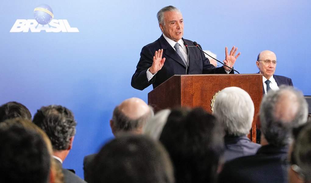Brasília - DF, 08/06/2016. Presidente Interino Michel Temer durante encontro com Líderes Empresariais. Foto: Beto Barata/PR (Foto: Frei Betto) Brasília - DF, 08/06/2016. Presidente Interino Michel Temer durante encontro com Líderes Empresariais. Foto: Beto Barata/PR