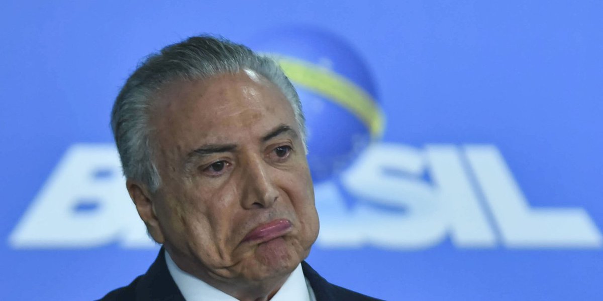 BRASILIA, BRAZIL - JUNE 08: Interim president of Brazil Michel Temer gestures during a meeting with business leaders at Palacio do Planalto on June 08, 2016 in Brasilia, Brazil. (Photo by Ricardo Botelho/Brazil Photo Press/LatinContent/Getty Images) (Foto: Giuliana Miranda) BRASILIA, BRAZIL - JUNE 08: Interim president of Brazil Michel Temer gestures during a meeting with business leaders at Palacio do Planalto on June 08, 2016 in Brasilia, Brazil. (Photo by Ricardo Botelho/Brazil Photo Press/LatinContent/Getty Images)