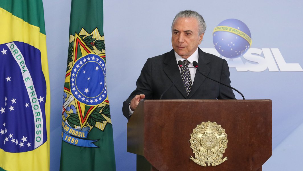 (Brasília - DF, 29/12/2016) Presidente Michel Temer durante pronunciamento á imprensa no Palácio do Planalto. Foto: Alan Santos/PR (Foto: Aquiles Lins) (Brasília - DF, 29/12/2016) Presidente Michel Temer durante pronunciamento á imprensa no Palácio do Planalto. Foto: Alan Santos/PR