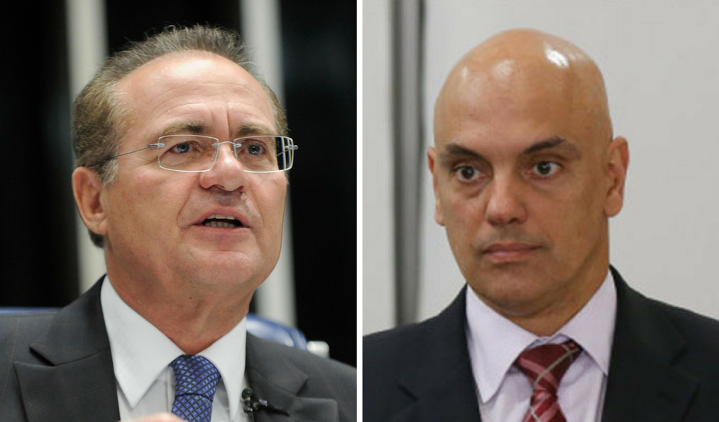 Renan Calheiros e Alexandre de Moraes (Foto: Giuliana Miranda) Renan Calheiros e Alexandre de Moraes