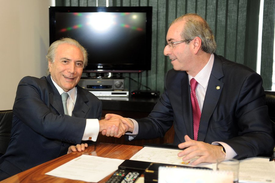 Brasília- DF- Brasil- 10/03/2015- Presidente da Câmara dos Deputados Eduardo Cunha recebe vice-presidente da República Michel Temer. Foto: J. Batista/ Câmara dos Deputados (Foto: Leonardo Attuch) Brasília- DF- Brasil- 10/03/2015- Presidente da Câmara dos Deputados Eduardo Cunha recebe vice-presidente da República Michel Temer. Foto: J. Batista/ Câmara dos Deputados
