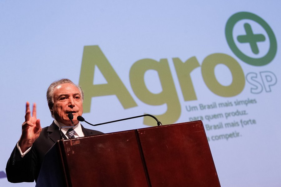 (São Paulo - SP, 20/02/2017) Plano de modernização e desburocratização da agricultura e Solenidade de Lançamento do AGRO+SP. Discurso do Presidente Michel Temer. Foto: Beto Barata/PR (Foto: Aquiles Lins) (São Paulo - SP, 20/02/2017) Plano de modernização e desburocratização da agricultura e Solenidade de Lançamento do AGRO+SP. Discurso do Presidente Michel Temer. Foto: Beto Barata/PR