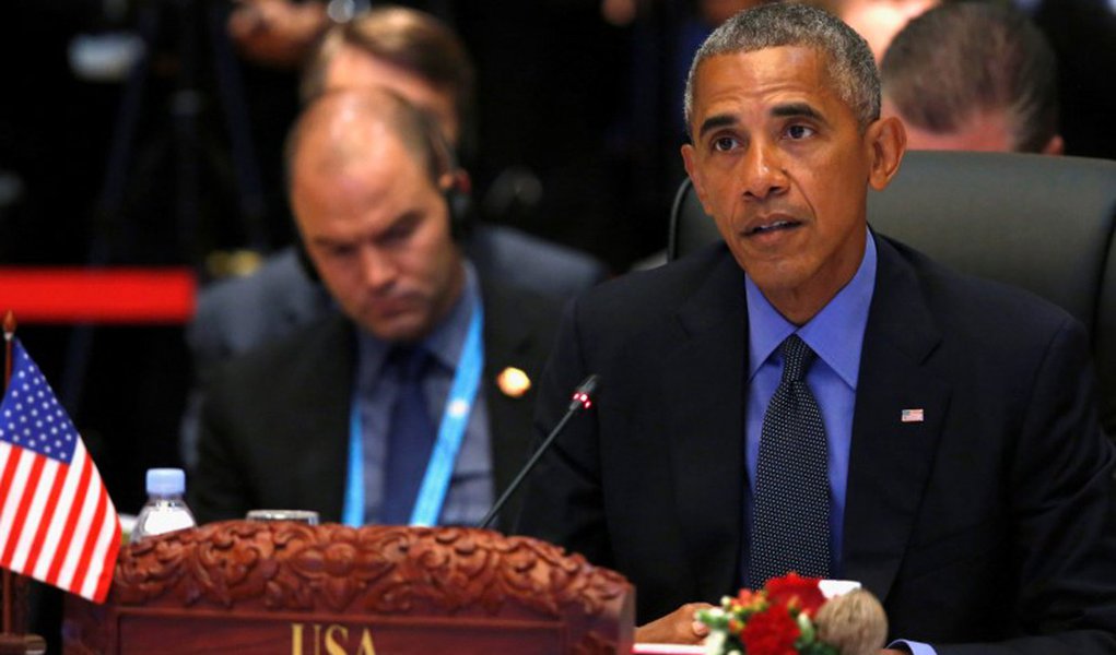 U.S. President Barack Obama addresses a U.S.-ASEAN meeting as a part of the ASEAN Summit in Vientiane, Laos September 8, 2016. REUTERS/Jonathan Ernst (Foto: Leonardo Lucena) U.S. President Barack Obama addresses a U.S.-ASEAN meeting as a part of the ASEAN Summit in Vientiane, Laos September 8, 2016. REUTERS/Jonathan Ernst
