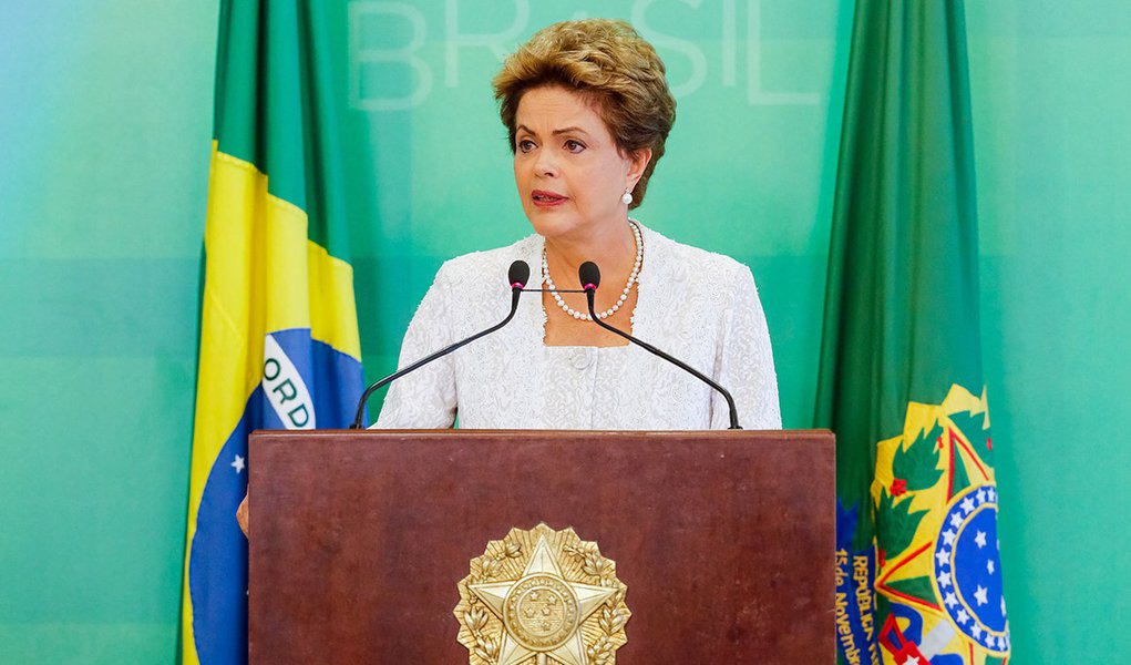 Brasília - DF, 02/10/2015. Presidenta Dilma Rousseff durante anúncio da reforma administrativa do Governo Federal. Foto: Ichiro Guerra/PR (Foto: Leonardo Lucena) Brasília - DF, 02/10/2015. Presidenta Dilma Rousseff durante anúncio da reforma administrativa do Governo Federal. Foto: Ichiro Guerra/PR