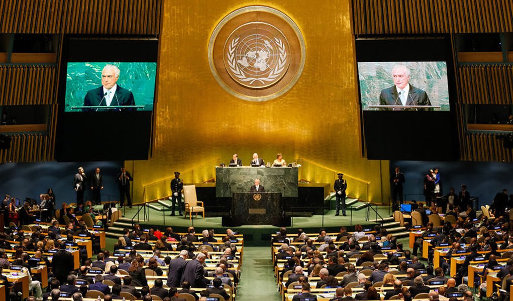 Nova Iorque - EUA, 20/09/2016. Presidente Michel Temer durante abertura do Debate Geral da 71ª Assembleia Geral das Nações Unidas - ONU. Foto: Beto Barata/PR (Foto: Leonardo Attuch) Nova Iorque - EUA, 20/09/2016. Presidente Michel Temer durante abertura do Debate Geral da 71ª Assembleia Geral das Nações Unidas - ONU. Foto: Beto Barata/PR