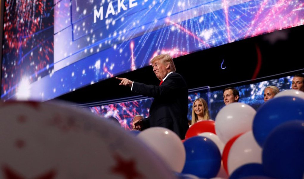 Candidato republicano à Presidência dos EUA, Donald Trump, durante discurso na Convenção Nacional Republicana, em Cleveland. 21/07/2016 REUTERS/Jonathan Ernst (Foto: Leonardo Attuch) Candidato republicano à Presidência dos EUA, Donald Trump, durante discurso na Convenção Nacional Republicana, em Cleveland. 21/07/2016 REUTERS/Jonathan Ernst