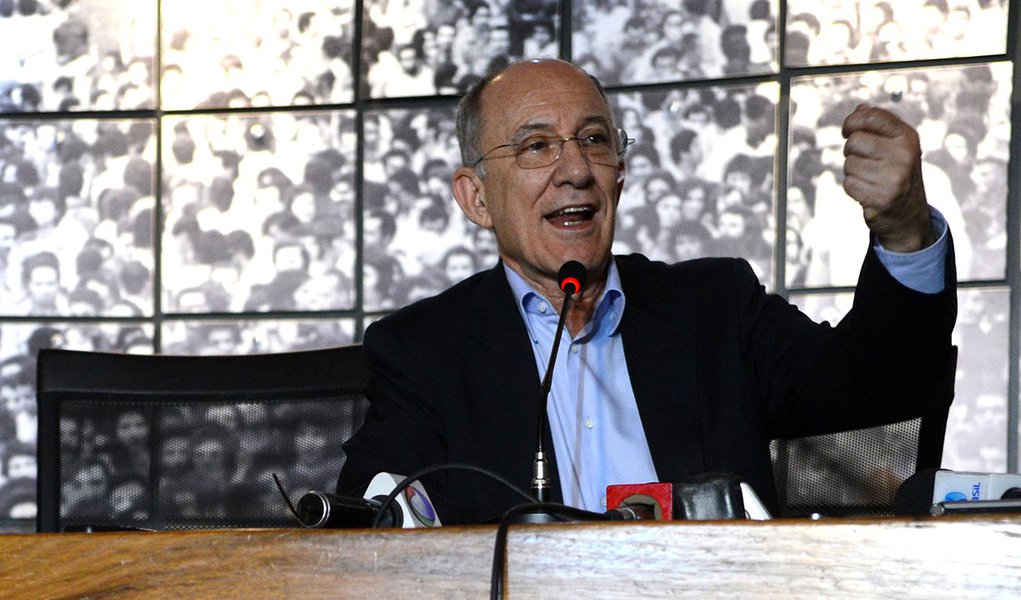 Brasília- DF- Brasil- 17/03/2015- O presidente nacional do PT, Rui Falcão, concede entrevista coletiva na sede do partido em Brasília (José Cruz/Agência Brasil) (Foto: Gisele Federicce) Brasília- DF- Brasil- 17/03/2015- O presidente nacional do PT, Rui Falcão, concede entrevista coletiva na sede do partido em Brasília (José Cruz/Agência Brasil)