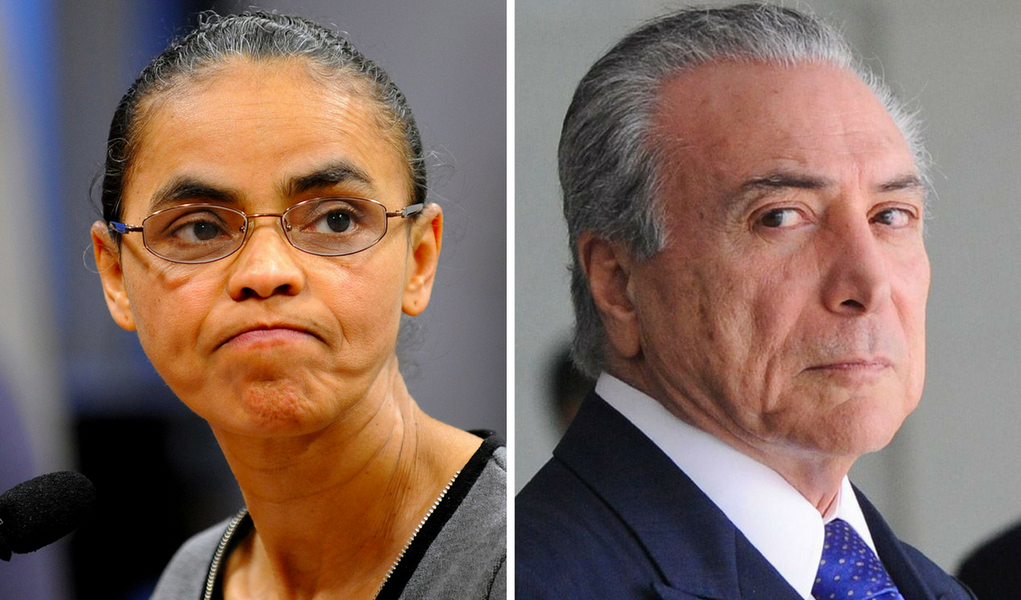 Marina Silva e Michel Temer (Foto: Gisele Federicce) Marina Silva e Michel Temer