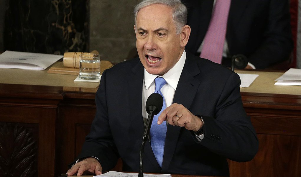 Premiê de Israel, Benjamin Netanyahu, discursa no Congresso dos EUA, em Washington, na terça-feira. 03/03/2015 REUTERS/Gary Cameron (Foto: José Barbacena) Premiê de Israel, Benjamin Netanyahu, discursa no Congresso dos EUA, em Washington, na terça-feira. 03/03/2015 REUTERS/Gary Cameron