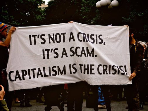 'Não se trata de uma crise, isso é um golpe. Crise é o capitalismo!' (Foto: E B Fladung III) 'Não se trata de uma crise, isso é um golpe. Crise é o capitalismo!'