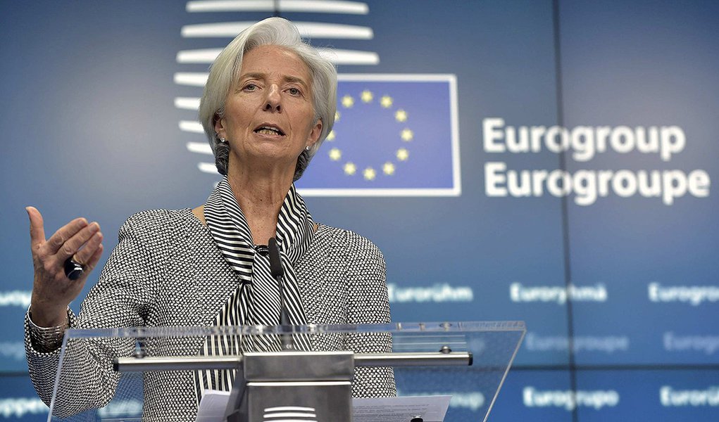 Diretora-gerente do FMI, Christine Lagarde, durante conferência em Bruxelas. 20/02/2015 REUTERS/Eric Vidal (Foto: Roberta Namour) Diretora-gerente do FMI, Christine Lagarde, durante conferência em Bruxelas. 20/02/2015 REUTERS/Eric Vidal