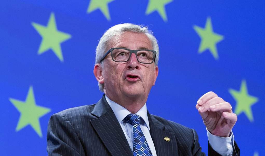 Presidente da Comissão Europeia, Jean-Claude Juncker, durante discurso em Bruxelas. 29/06/2015 REUTERS/Yves Herman (Foto: Roberta Namour) Presidente da Comissão Europeia, Jean-Claude Juncker, durante discurso em Bruxelas. 29/06/2015 REUTERS/Yves Herman