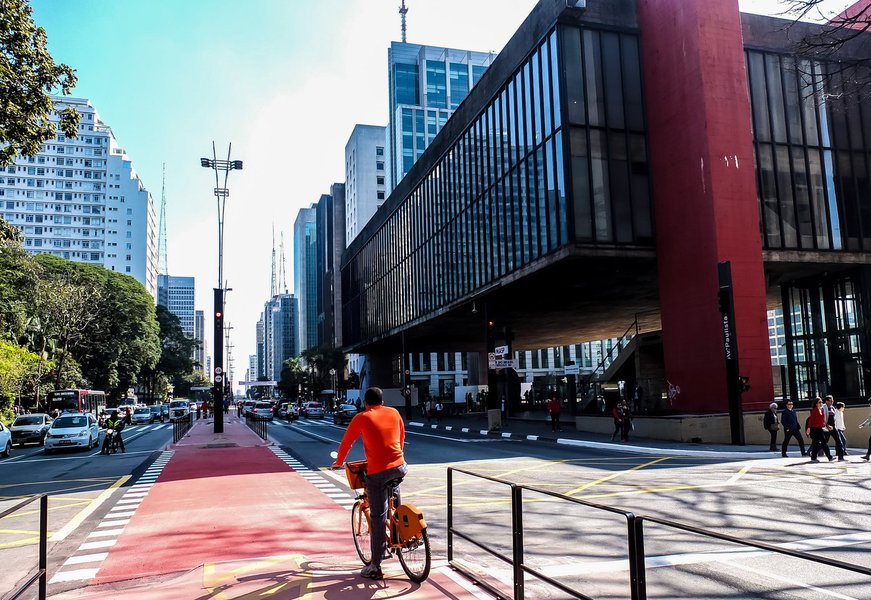 Ciclovia da Avenida Paulista (Foto: Paulo Emílio) Ciclovia da Avenida Paulista