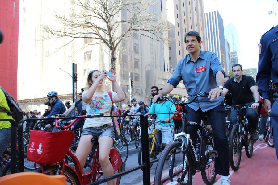 São Paulo, 28/06/2015 - Inauguração da ciclovia da Av. Paulista. Foto: André Tambucci / Fotos Públicas (Foto: Leonardo Attuch) São Paulo, 28/06/2015 - Inauguração da ciclovia da Av. Paulista. Foto: André Tambucci / Fotos Públicas