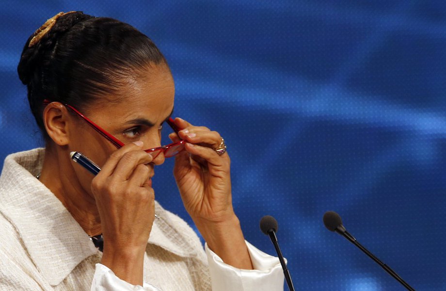Candidata à Presidência dlo PSB, Marina Silva, durante debate na Band. 26/8/2014 REUTERS/Paulo Whitaker (Foto: Gisele Federicce) Candidata à Presidência dlo PSB, Marina Silva, durante debate na Band. 26/8/2014 REUTERS/Paulo Whitaker
