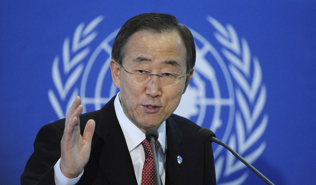 Alemanha, Berlim, Berlim, 04/02/2011. O secretário-geral da Organização das Nações Unidas (ONU) Ban Ki-moon, discursa sobre "As Nações Unidas no mundp moderno" na universidade Humboldt em Berlim, Alemanha. - Crédito:STEFFI LOOS/ASSOCIATED PRESS/AE/Codi (Foto: Paulo Emílio) Alemanha, Berlim, Berlim, 04/02/2011. O secretário-geral da Organização das Nações Unidas (ONU) Ban Ki-moon, discursa sobre "As Nações Unidas no mundp moderno" na universidade Humboldt em Berlim, Alemanha. - Crédito:STEFFI LOOS/ASSOCIATED PRESS/AE/Codi