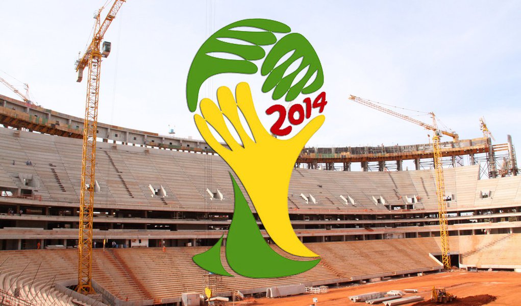 Acompanhe as obras dos estádios para a Copa do Mundo (Foto: Edição/247) Acompanhe as obras dos estádios para a Copa do Mundo