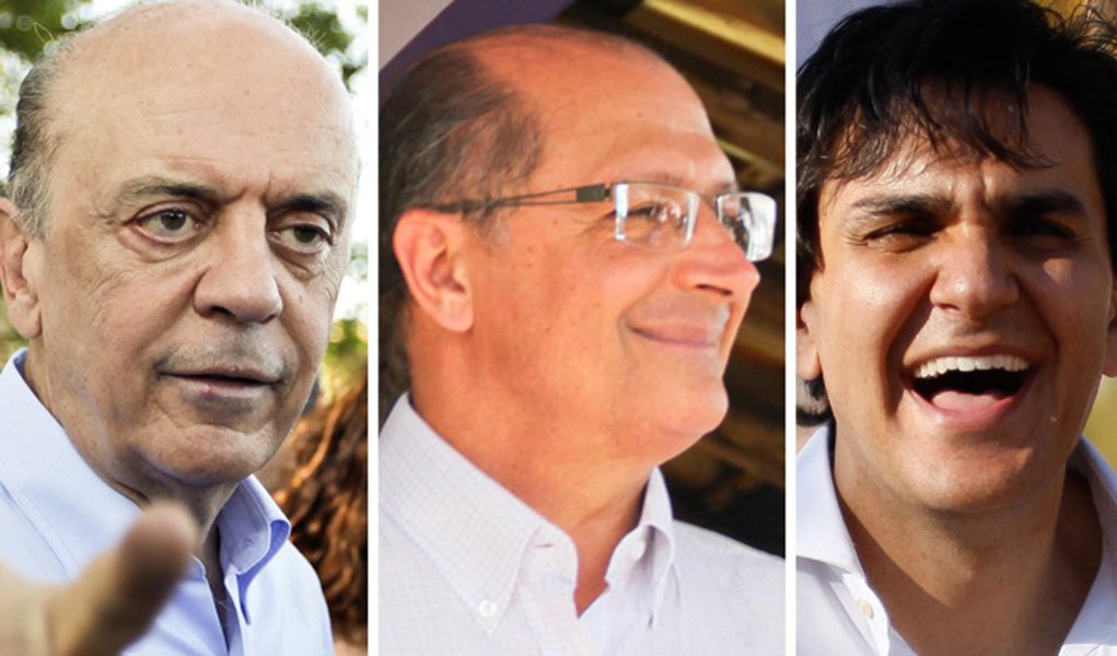 Serra fraco e Chalita vivo põem Alckmin no céu (Foto: Montagem/247) Serra fraco e Chalita vivo põem Alckmin no céu