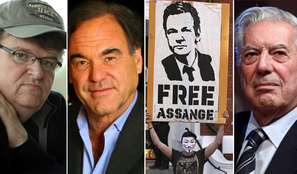 Assange opõe intelectuais e visões sobre liberdade (Foto: Edição/247) Assange opõe intelectuais e visões sobre liberdade