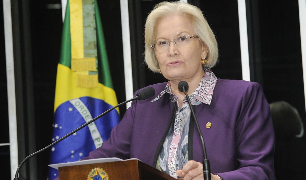 Em discurso na tribuna do Senado, senadora Ana Amélia (PP-RS) (Foto: Leonardo Lucena) Em discurso na tribuna do Senado, senadora Ana Amélia (PP-RS)