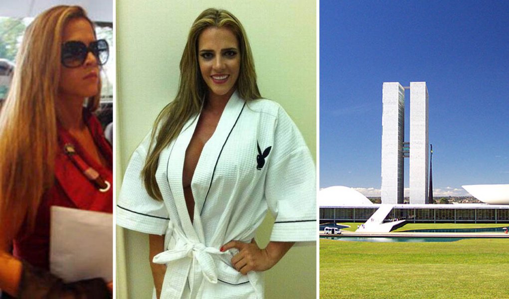 Capa da próxima Playboy promete arrasar senadores (Foto: Edição/247) Capa da próxima Playboy promete arrasar senadores
