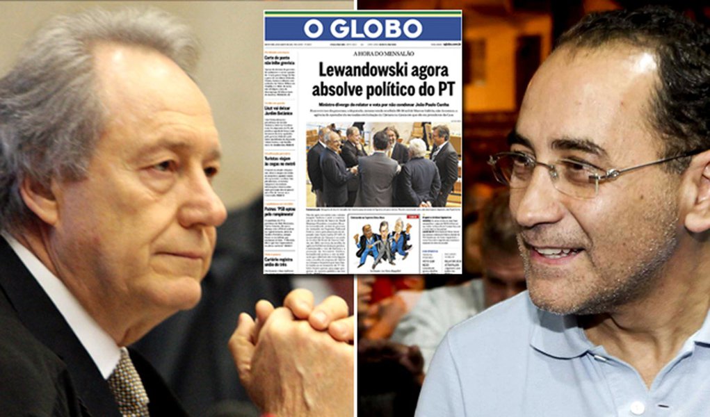 Tribunal do Globo condena Ricardo Lewandowski (Foto: STF/Divulgação_Folhapress) Tribunal do Globo condena Ricardo Lewandowski