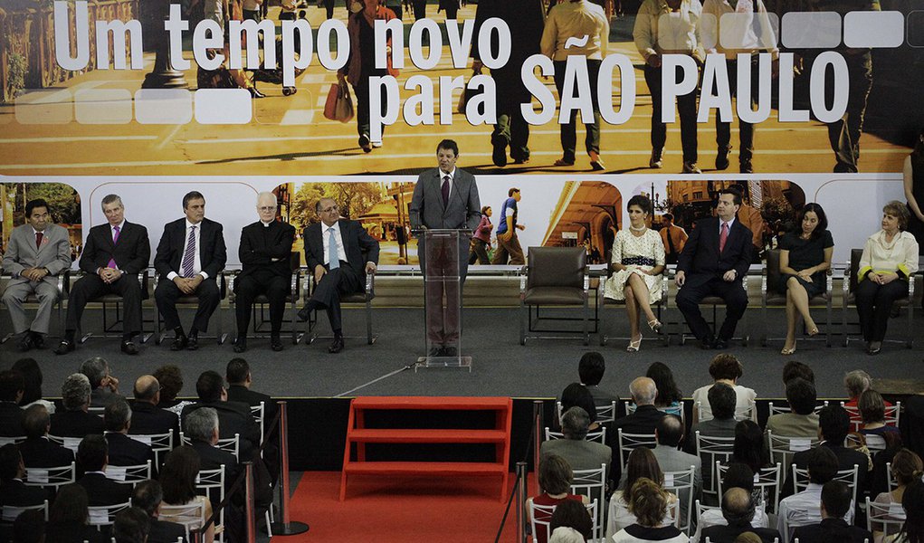 Haddad a Alckmin: "Serei seu parceiro, governador" (Foto: (2669) Pablo Farias / Fotoarena) www.brasil247.com - Haddad a Alckmin: "Serei seu parceiro, governador"