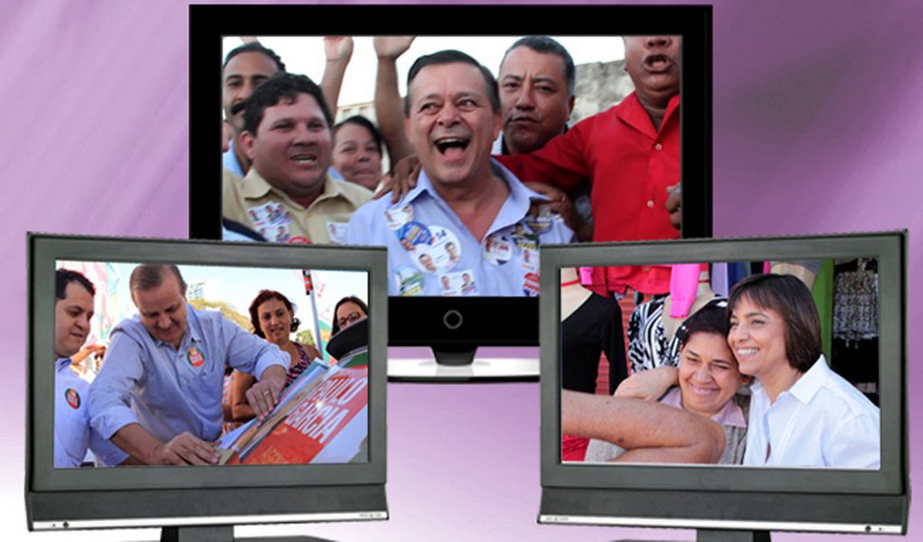 Iris e Nion vão à TV pedir votos para Paulo e Jovair (Foto: Edição/247) Iris e Nion vão à TV pedir votos para Paulo e Jovair