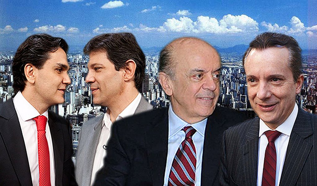Haddad-Chalita atacam Serra-Russomano (Foto: Edição/247) Haddad-Chalita atacam Serra-Russomano