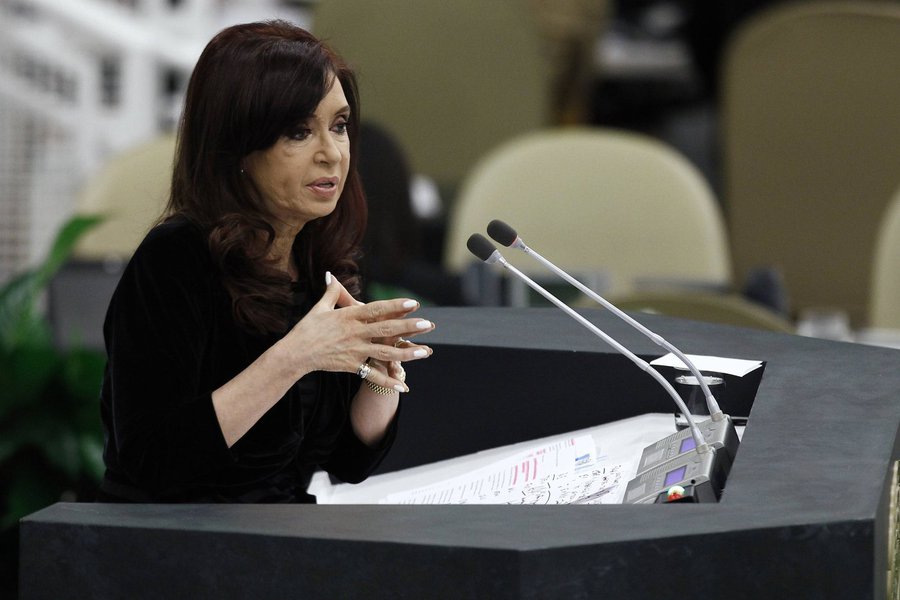Argentina's President Cristina Fernandez de Kirchner addresses the 68th United Nations General Assembly at U.N. headquarters in New York, September 24, 2013. REUTERS/Eduardo Munoz (UNITED STATES - Tags: POLITICS) (Foto: Gisele Federicce) Argentina's President Cristina Fernandez de Kirchner addresses the 68th United Nations General Assembly at U.N. headquarters in New York, September 24, 2013. REUTERS/Eduardo Munoz (UNITED STATES - Tags: POLITICS)