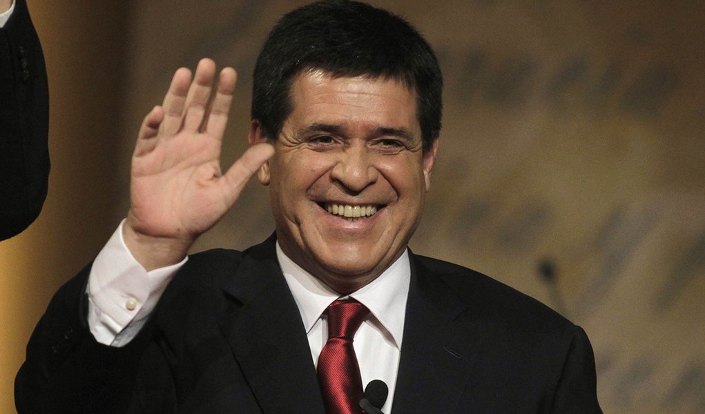 Presidente do Paraguai esnoba Mercosul (Foto: JORGE ADORNO) Presidente do Paraguai esnoba Mercosul
