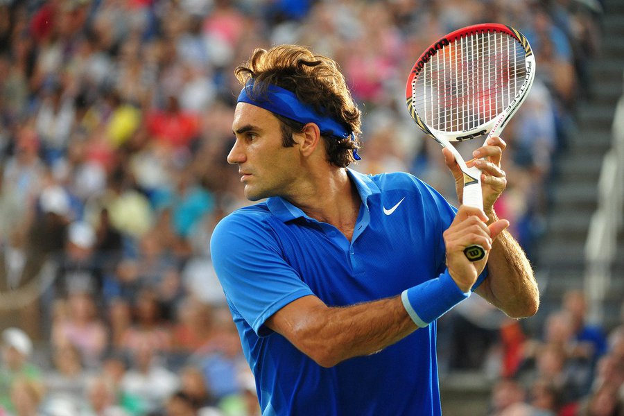 Roger Federer during his fourth round encounter against Tommy Robredo on Louis Armstrong Stadium. (Foto: Luis Mauro Queiroz) Roger Federer during his fourth round encounter against Tommy Robredo on Louis Armstrong Stadium.
