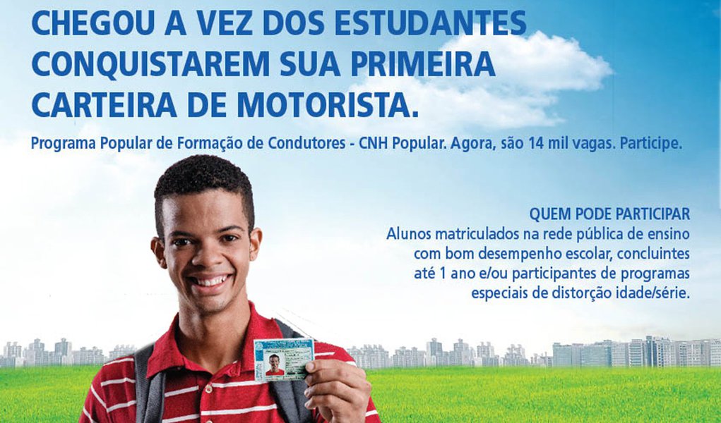 Prazo para CNH popular termina dia 31 (Foto: Divulgação) Prazo para CNH popular termina dia 31