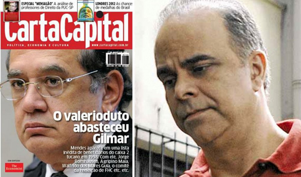 Carta acusa Gilmar de receber do valerioduto (Foto: Edição/247) Carta acusa Gilmar de receber do valerioduto