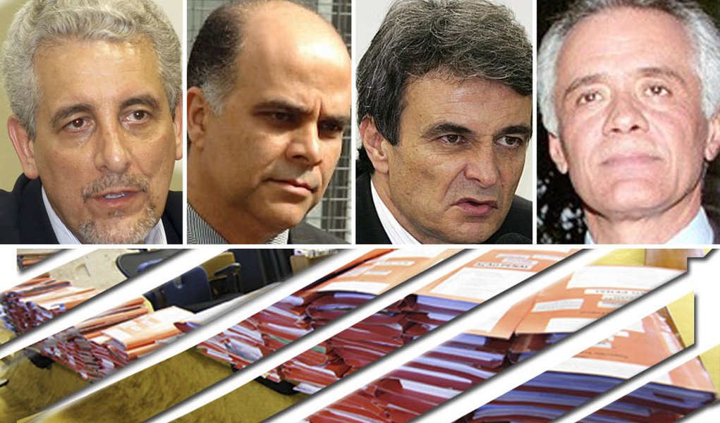 Condenados por 6X0: Pizzolato, Valério e sócios (Foto: Edição/247) Condenados por 6X0: Pizzolato, Valério e sócios