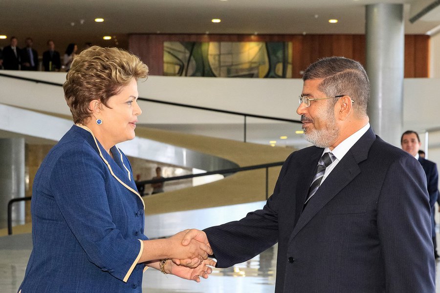 Dilma agradece apoio egípcio a brasileiro na OMC (Foto: Roberto Stuckert Filho) Dilma agradece apoio egípcio a brasileiro na OMC