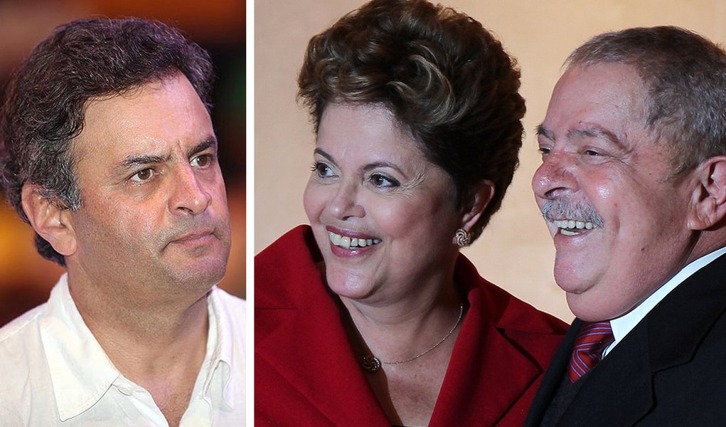 Aécio perderia para Lula e Dilma em 2014 (Foto: Edição/247) Aécio perderia para Lula e Dilma em 2014
