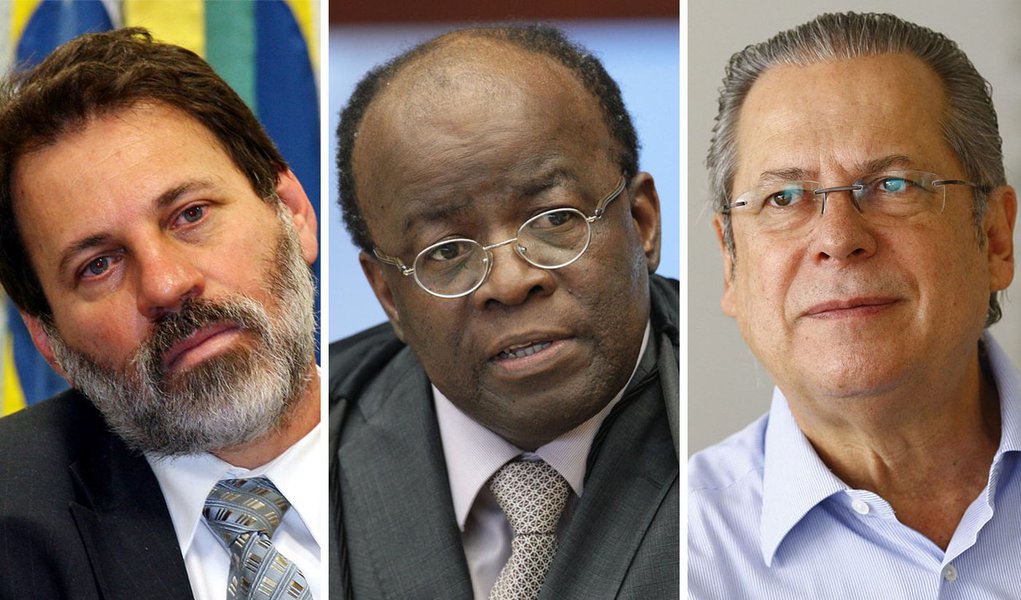 Barbosa solta relatório e põe pressão no mensalão (Foto: Montagem/247) Barbosa solta relatório e põe pressão no mensalão