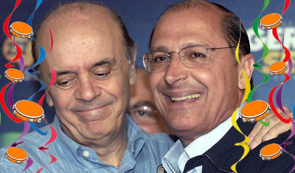 Alckmin 'pula' carnaval com Serra para ter o sim (Foto: Edição/247) Alckmin 'pula' carnaval com Serra para ter o sim