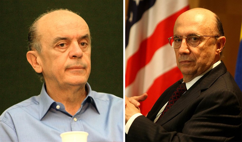 Serra ensaia aliança com Henrique Meirelles (Foto: Divulgação_HÉLVIO ROMERO/AGÊNCIA ESTADO) Serra ensaia aliança com Henrique Meirelles