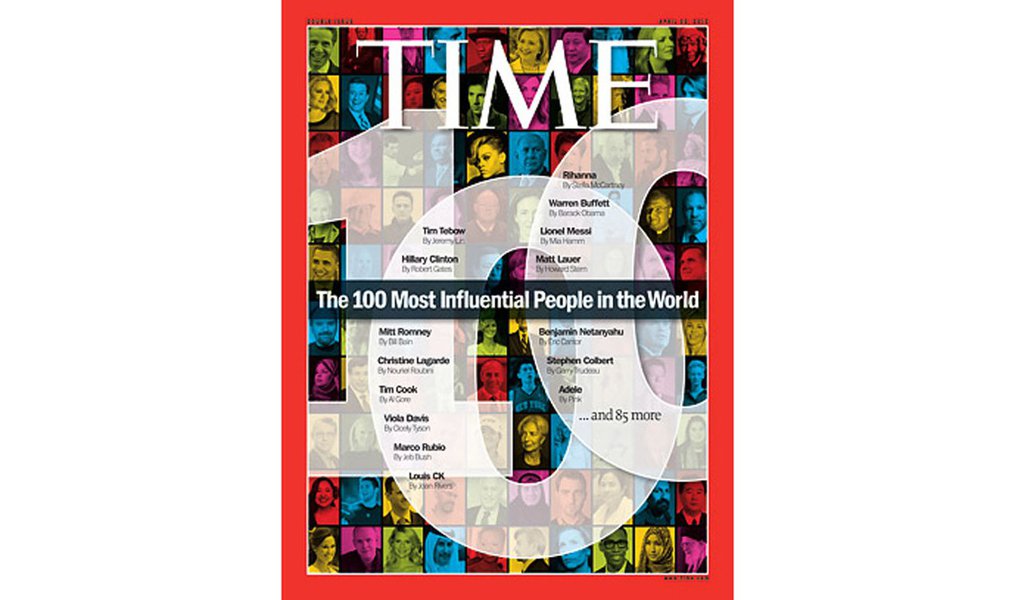 Lista dos 100 mais influentes da Time traz três brasileiros (Foto: REPRODUÇÃO) Lista dos 100 mais influentes da Time traz três brasileiros