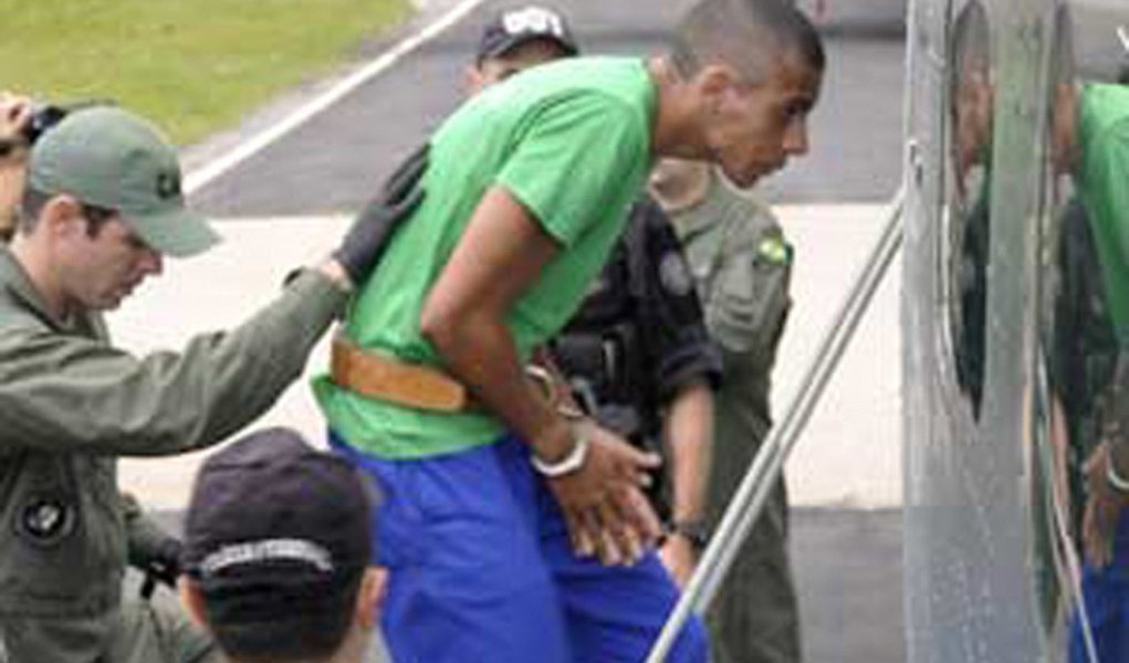 Traficante Nem é transferido para presídio federal em MS (Foto: Divulgação/Seap-RJ) Traficante Nem é transferido para presídio federal em MS