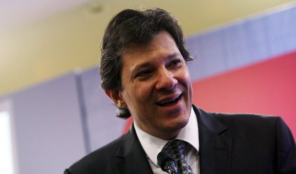 PT anuncia Haddad como candidato à Prefeitura de SP (Foto: André Lessa/ Agência Estado) PT anuncia Haddad como candidato à Prefeitura de SP