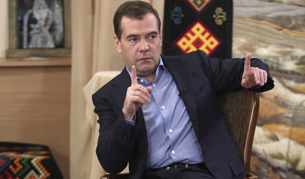 Medvedev: Rússia é mais forte que alguns países da UE (Foto: RIA Novosti/REUTERS) Medvedev: Rússia é mais forte que alguns países da UE