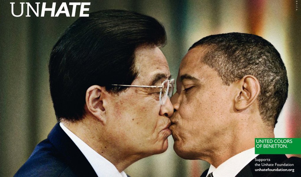 Faça amor, não faça guerra, diz Benetton (Foto: DIVULGAÇÃO) Faça amor, não faça guerra, diz Benetton